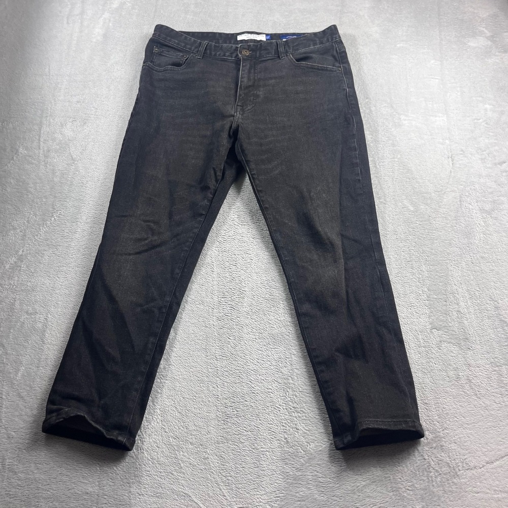 Peter Manning New York Johnny Jeans Mens 33x29 Standard Fit Faded Black Denim